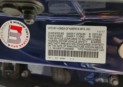 2018 Acura Tlx Advance z USA, uszkodzony, nr VIN 19UUB3F77JA005890